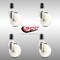 Service Caster 4 Inch 316SS Nylon Wheel Swivel 1-5/8 Inch Expanding Stem Caster Set SCC SCC-SS316EX20S414-NYS-158-4 - alternate 3
